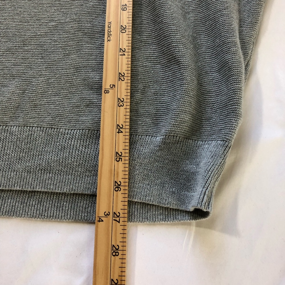 Quince lightweight cotton cashmere link stitch dolman sweater Heather grey XL - Picture 7 of 11